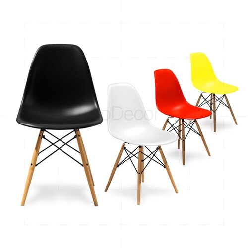 Dining Chair Stuhl in Schwarz mit weiem Holz